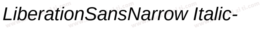 LiberationSansNarrow Italic字体转换